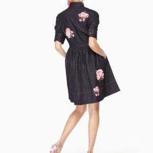 Kate Spade Broome Street Denim Rose Floral Dress